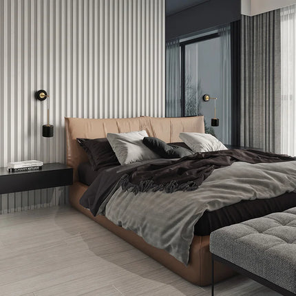 Applique murale suspendue noire et dorée LED 5W pour chambre et bureau — LZ4X9T2