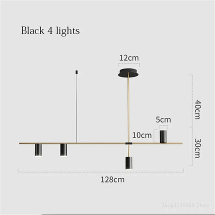 Lustre LED moderne et simple pour café et restaurant — LZ4X9P2