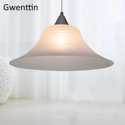 Suspension en verre style chapeau de paille pour décoration intérieure — LZ4X9M