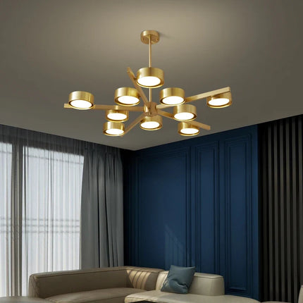 Lustre suspension nordique en cuivre pour éclairage doux — LZ4P9XQ