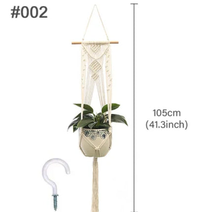 suspension en macramé pour pots de fleurs décoratifs