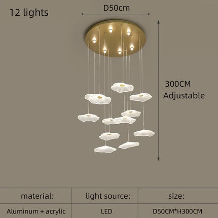 Lustre suspension nordique en acrylique pour espaces élégants — LZ4X9P2