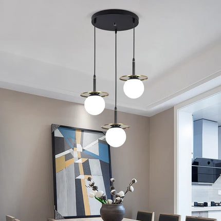 Lustre suspension en verre au design nordique élégant — LZ4X9M