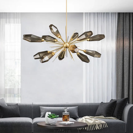 Lustre suspension en verre au design minimaliste post-moderne — LZ4X9P