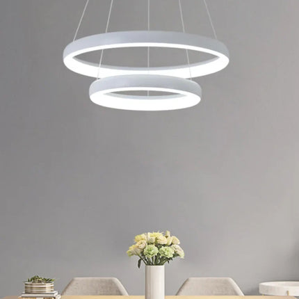 Lustre suspension circulaire au design minimaliste moderne — LZ4R7QJ