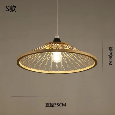 Lustre suspension en bambou style zen pour ambiance relaxante — LZ7D9X