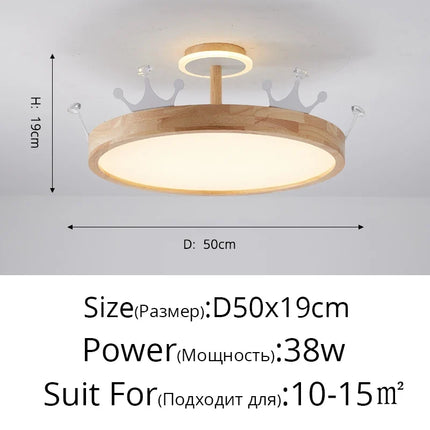 Lustre nordique créatif en forme de couronne oiseau pour chambre enfant — LZ4B7X9