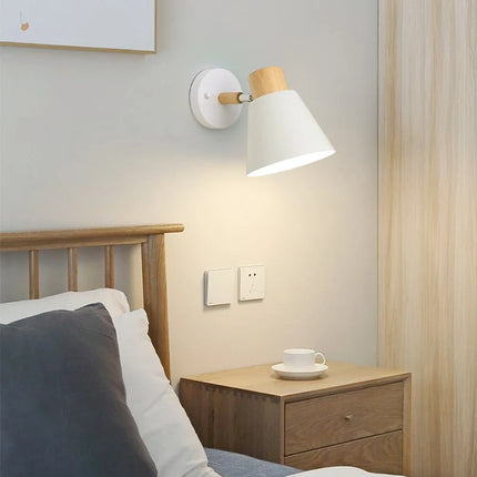 Applique murale nordique en bois pour escalier et bureau — LZ4X9T