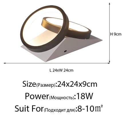 Plafonnier LED design nordique créatif pour décoration intérieure — LZ4X9M