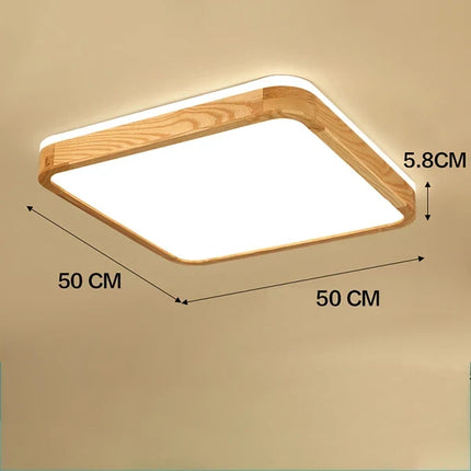 Plafonnier LED ultra-fin en bois massif style japonais 2021 — LZ4X9M