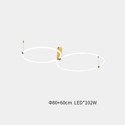 Lustre rond moderne en acrylique avec éclairage 360° — LZ4X9P2