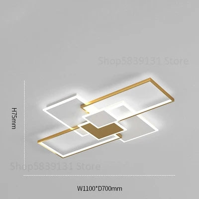 Plafonnier carré moderne avec éclairage LED intégré — LZ4X9B