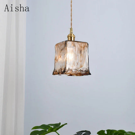 Suspension en verre style industriel rétro pour intérieur décoratif — LZ4X9P