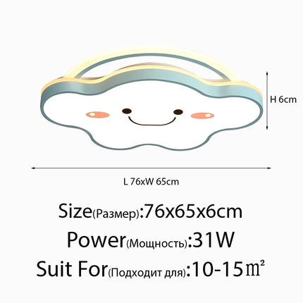 Plafonnier LED au design nordique moderne pour chambre d’enfants et étudiants — LZ4X9T2