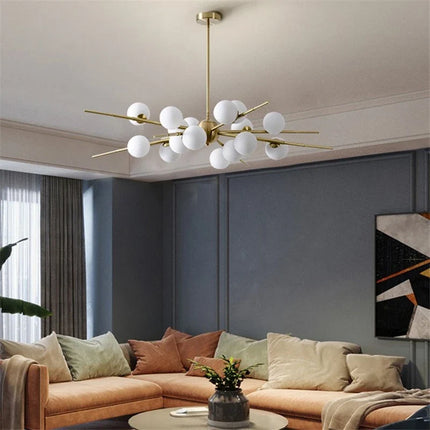 Lustre LED suspension boule en verre style nordique pour bar café — LZ4X9P2