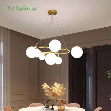 Suspension lustre nordique à bulles pour décoration intérieure — LZ4X9P2