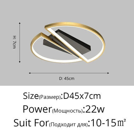 Plafonnier LED en aluminium pour éclairage décoratif intérieur — LZ4X9Q2