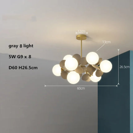 Lustre LED globe en verre acrylique coloré pour enfants — LZ4X9P2