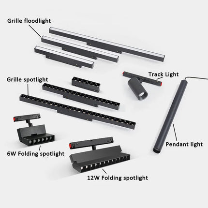 Spot magnétique moderne intégré pour rails d’éclairage — LZ4P9XQ