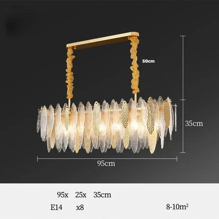 Lustre Art Déco en fer et verre pour éclairage moderne — LZ4X9T