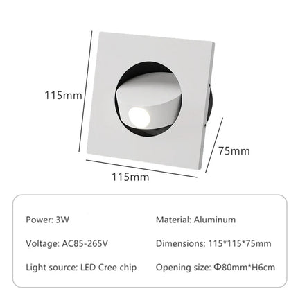 applique murale led rotative à 360 degrés avec interrupteur pliable