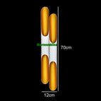 12x70cm blanc / Blanc chaud (2700-3500K) / Avec ampoules LED