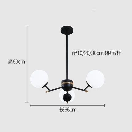 Lustre boule en verre pour décoration intérieure élégante — LZ4Q7M9