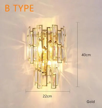 Applique murale en cristal pour décoration rétro et moderne — LZ4X9P2