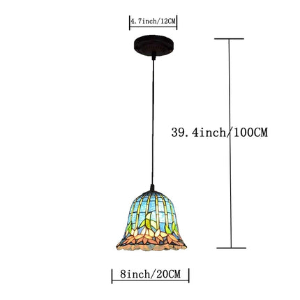 Lustre suspension style antique européen nénuphar Tiffany pour bar et restaurant — LZ4X9P2
