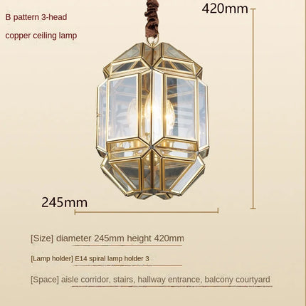 Suspension vintage en verre pour intérieur et extérieur — LZ4X9M
