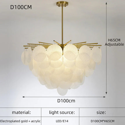 Lustre nordique postmoderne avec carillon éolien décoratif — LZ4X9P