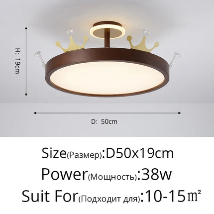 Lustre nordique créatif en forme de couronne oiseau pour chambre enfant — LZ4B7X9