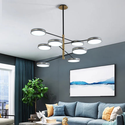 Lustre LED moderne tube vertical pour éclairage intérieur — LZ4X9T