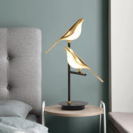 Lampadaire LED postmoderne oiseau doré galvanoplastie pour salon et chambre — LZ4X9J