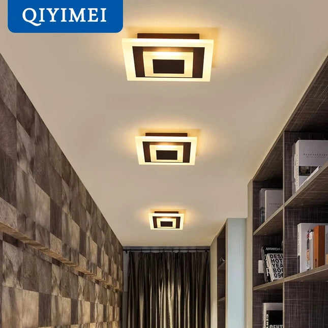 Plafonnier LED décoratif forme ronde et carrée pour maison — LZ4XJ9