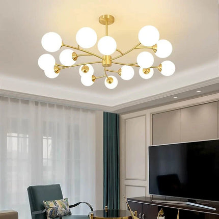 Lustre suspension LED moderne style moléculaire nordique — LZ4X9P2