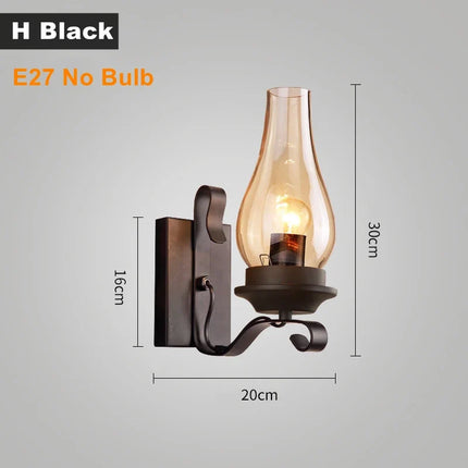 Applique murale LED rustique en fer vintage pour intérieur et extérieur — LZ4X9P2