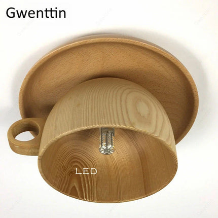 Plafonnier décoratif en bois style nordique moderne — LZ4X9P2Q