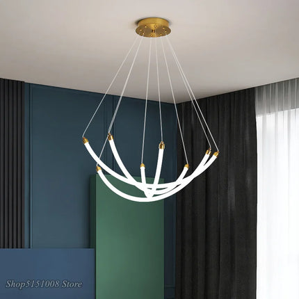 Lustre LED nordique réglable en acrylique et métal — LZ4X9P2
