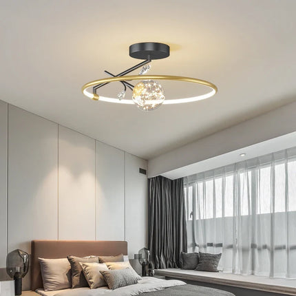 Plafonnier en verre cristal au design moderne pour intérieur élégant — LZ4X9JQ