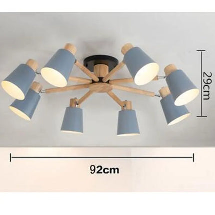 Lustre suspension nordique en bois massif au design moderne — LZ4X9T