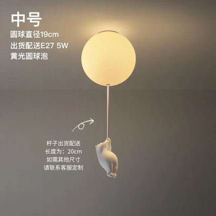 Plafonnier LED ours animé pour chambre enfant et salon — LZ4X9Q2