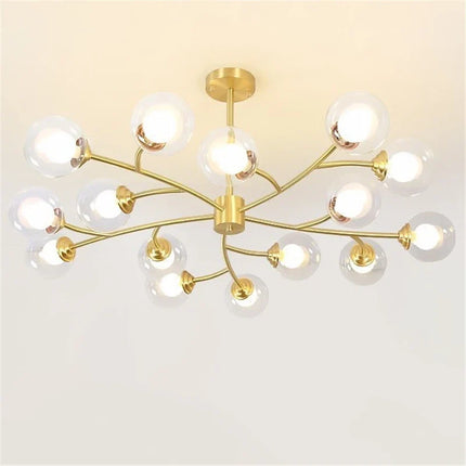 Lustre suspension LED moderne style moléculaire nordique — LZ4X9P2