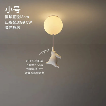 Plafonnier LED ours animé pour chambre enfant et salon — LZ4X9Q2