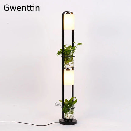 Lampadaire LED moderne en verre pour décoration intérieure — LZ4X9T2