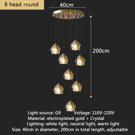 Lustre contemporain en cristal pour café, bar et restaurant — LZ4T9X