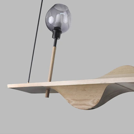 Suspension en bois massif style zen moderne pour éclairage design — LZ4X9T2