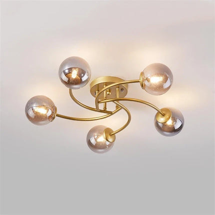 Plafonnier LED moderne en verre style nordique — LZ4Q7M9