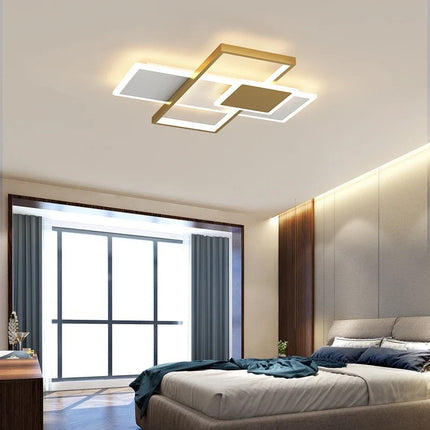 Plafonnier carré moderne avec éclairage LED intégré — LZ4X9B