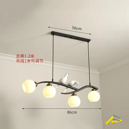 Lustre suspension LED en verre style nordique pour bar et restaurant — LZ4X9T